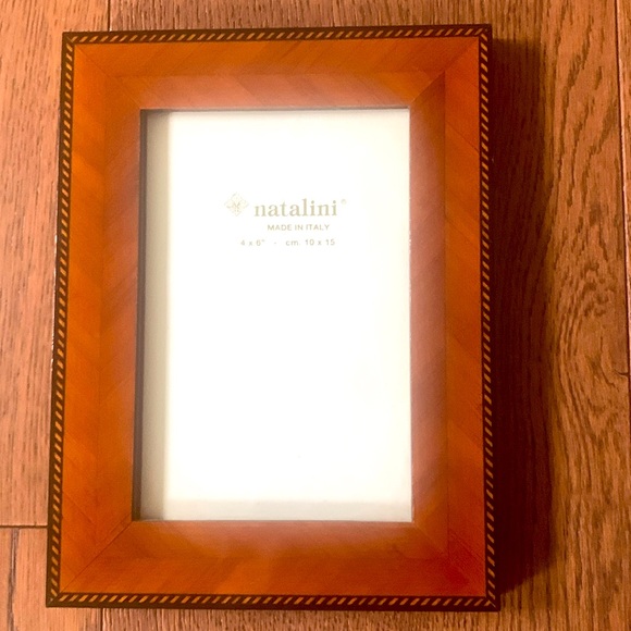 Picture frame 4 x 6” Natalini. Wood with suede back - Picture 1 of 2